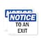 Signmission Exit Sign, Vinyl Decal, 7 in W, 5 in H, To An Exit OS-2PACK-NS-D-57-L-18679 - alternate 1